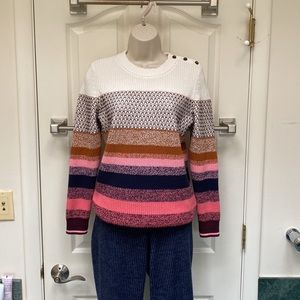Talbots multicolor crew neck sweater